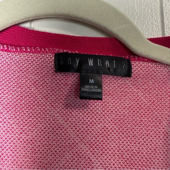 Y2K Pink Argyle Cropped Women's Sweater Set size Medium. Quarter length sleeves. - Picture 7 of 16